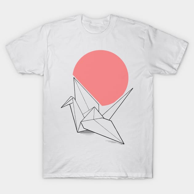 Paper crane T-Shirt by Makar